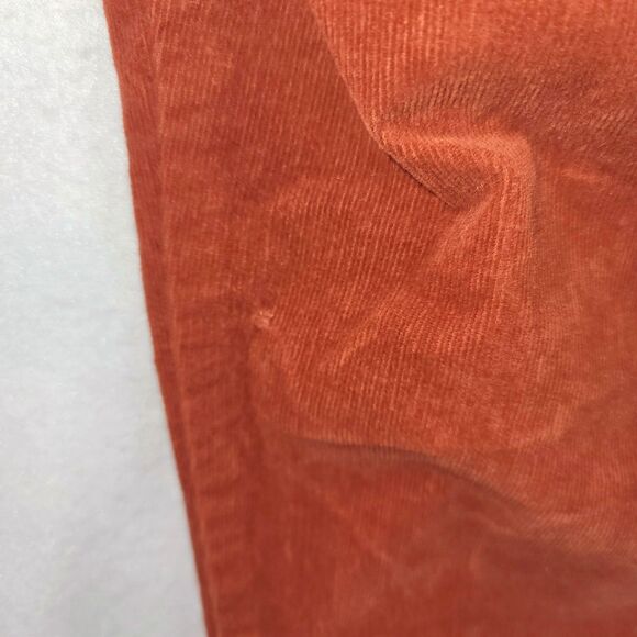 Loft Women’s Orange Medium High-rise Straight thin corduroy pants Size Medium - Picture 8 of 8